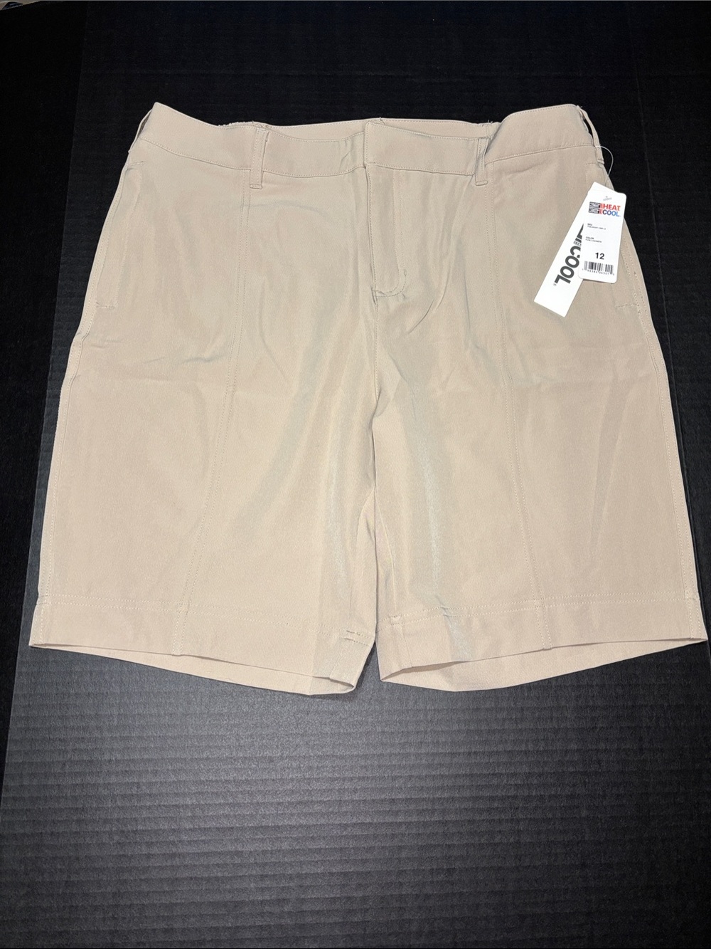 32 Degrees Women's Flat Front Chino Shorts in Khaki